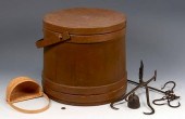 FIRKIN BUCKET, OAK BASKET, IRO