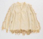 FIRST NATIONS WHITE BEADED SHI