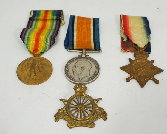 First World War Medal Group and Cap