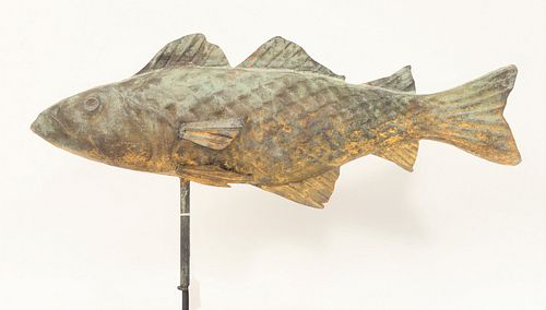 FISH COPPER FULL BODIED WEATHERVANE