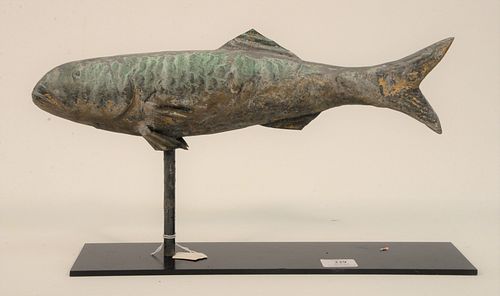 FISH COPPER FULL BODY WEATHERVANE