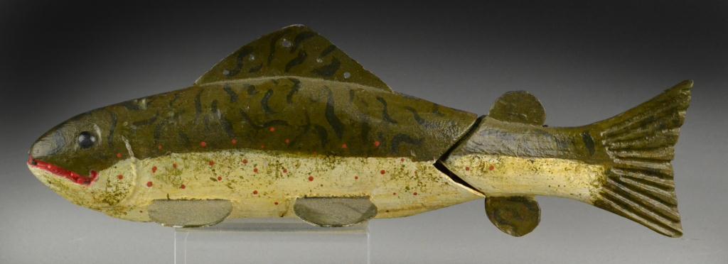 Fish Decoy - F. VargoJointed wooden