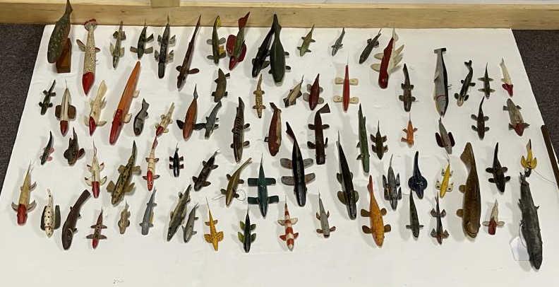 FISH DECOYS COLLECTION BOX LOT OF