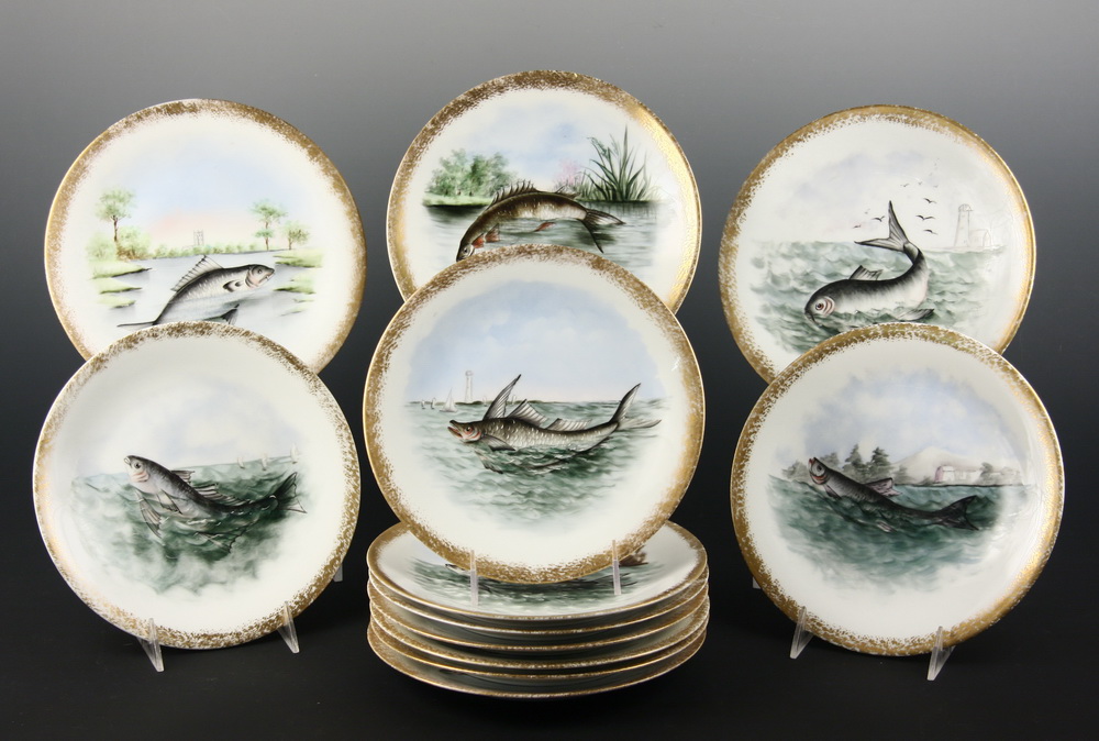 FISH PLATES - Set of twelve