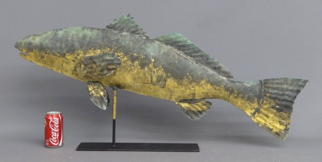 Fish weathervane. 41'' W 16'' Ht.