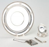 FISHER STERLING SILVER TRAY, 4