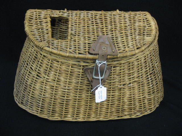 Fishing Creel leather closure 8'' x