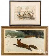 FISHING ENGRAVING, PRINTED LAN