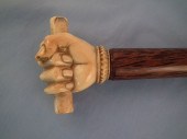 FIST & BAR CANE19th century sa