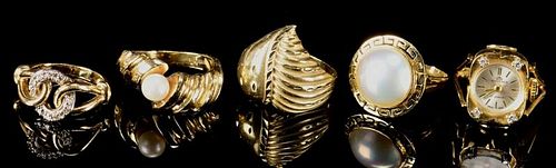 FIVE 10K, 14K, 18K LADY'S