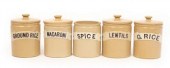 Five 14cm Bourne Denby creamwa