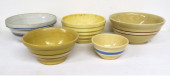 FIVE 19TH C. BANDED YELLOW WAR