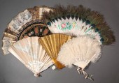 FIVE 19TH CENTURY PAINTED AND