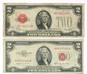 Five $2 Red Seal Notes Series