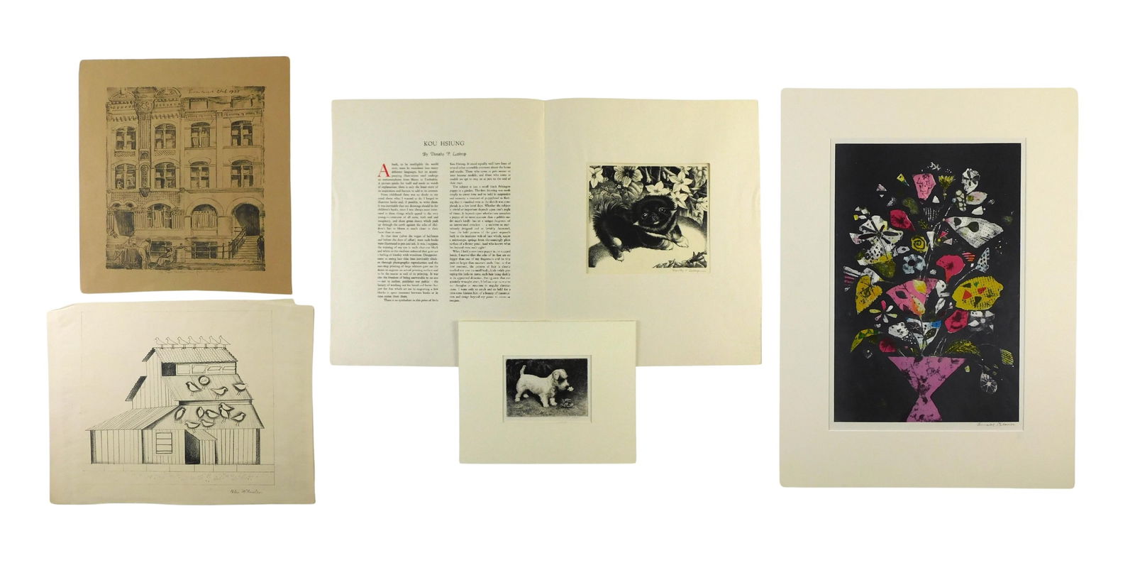 FIVE 20TH C. PRINTS INCLUDING: