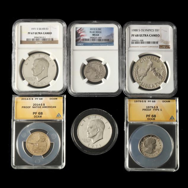 FIVE (5) PROOF U.S. DOLLARS AND A