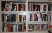 FIVE (5) SHELVES OF BOOKSFive