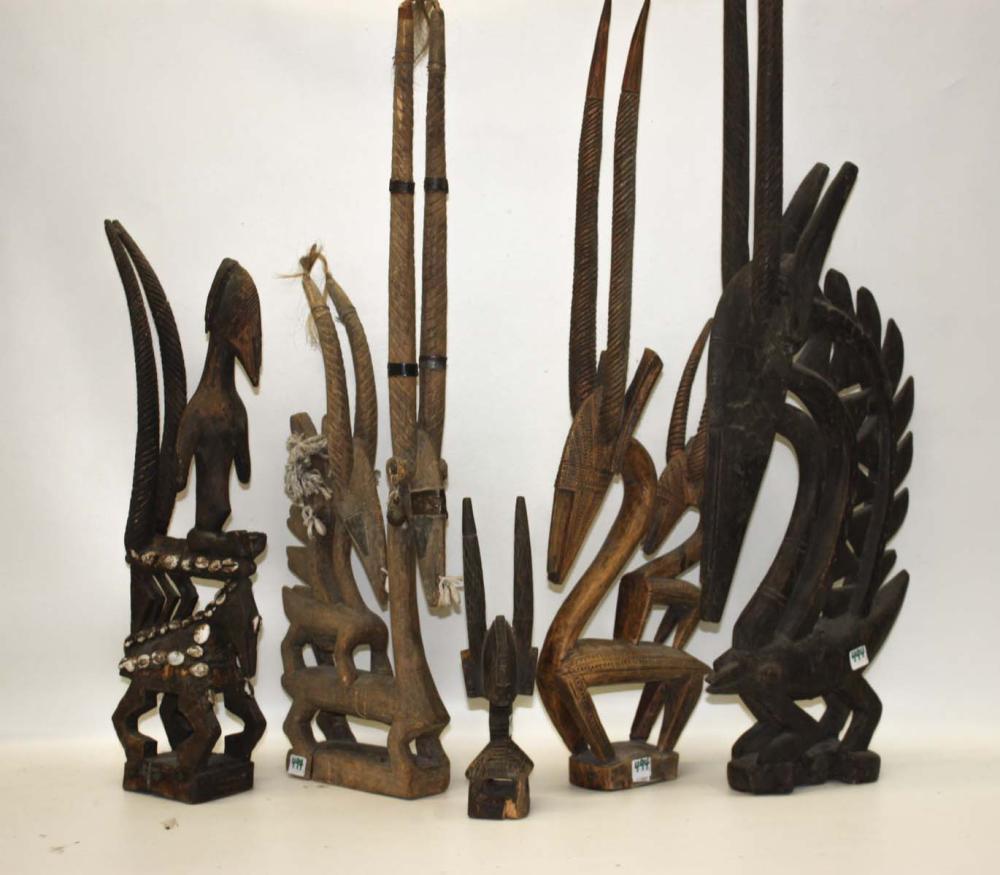 FIVE AFRICAN CHIWARA ANTELOPE