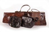 FIVE ALLIGATOR SKIN HANDBAGSFi