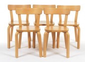 FIVE ALVAR AALTO MODEL 69 SIDE