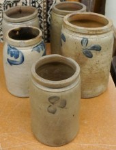 FIVE AMERICAN BLUE DECORATED S