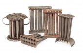 FIVE AMERICAN CANDLE MOLDS. Ni