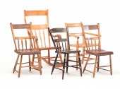 FIVE AMERICAN CHAIRS. Mid 19th