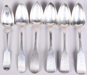 FIVE AMERICAN COIN SILVER PLAC