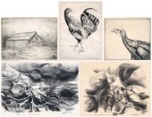 Five American prints, drawings
