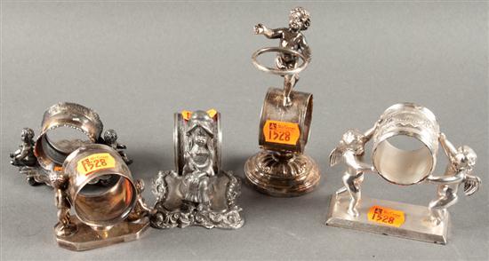 Five American silver-plated