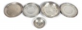FIVE AMERICAN SILVER PLATES AN