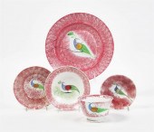FIVE AMERICAN SPATTERWARE TABL