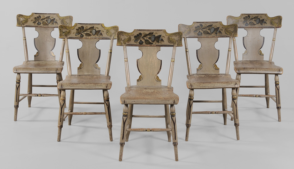 Five American Stenciled and