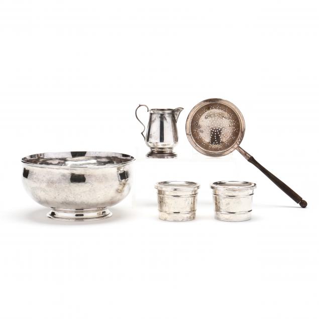 FIVE AMERICAN STERLING SILVER TABLE