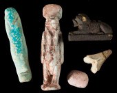 Five Ancient Egyptian Faience