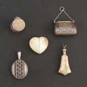 FIVE ANTIQUE AND RETRO STERLIN