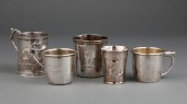 FIVE ANTIQUE AND VINTAGE SILVE