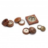 FIVE ANTIQUE CASED POCKET SUND