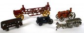 FIVE ANTIQUE CAST IRON TOYSFiv