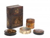 FIVE ANTIQUE CONTINENTAL PAINT
