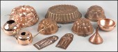 FIVE ANTIQUE COPPER MOLDS. Tog