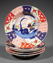 FIVE ANTIQUE ENGLISH IMARI SOU