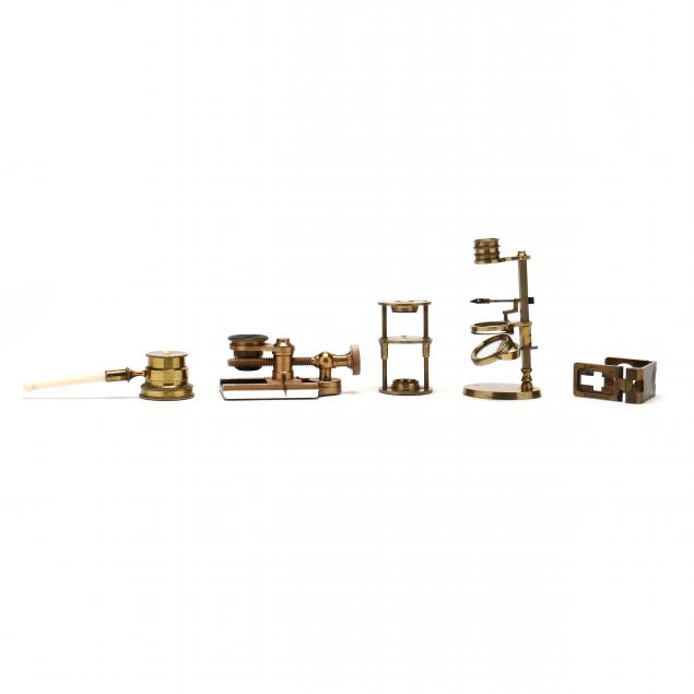 FIVE ANTIQUE ENGLISH PORTABLE
