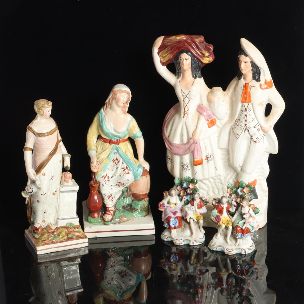 FIVE ANTIQUE ENGLISH