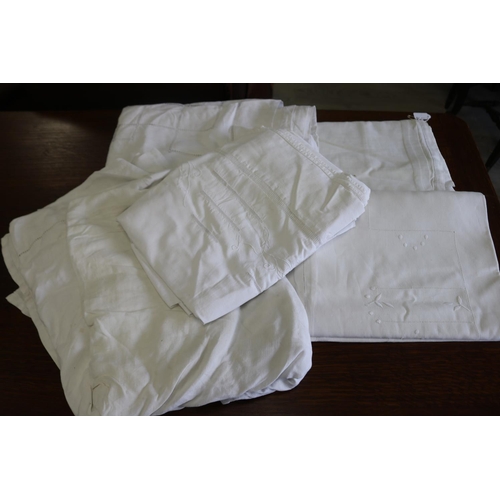 Five Antique French linen bed