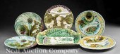 Five Antique French Majolica A