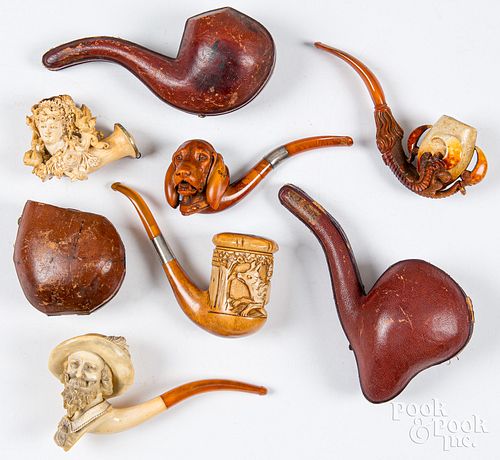 FIVE ANTIQUE GERMAN PIPESFive