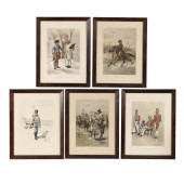 FIVE ANTIQUE VIENNESE INFANTRY