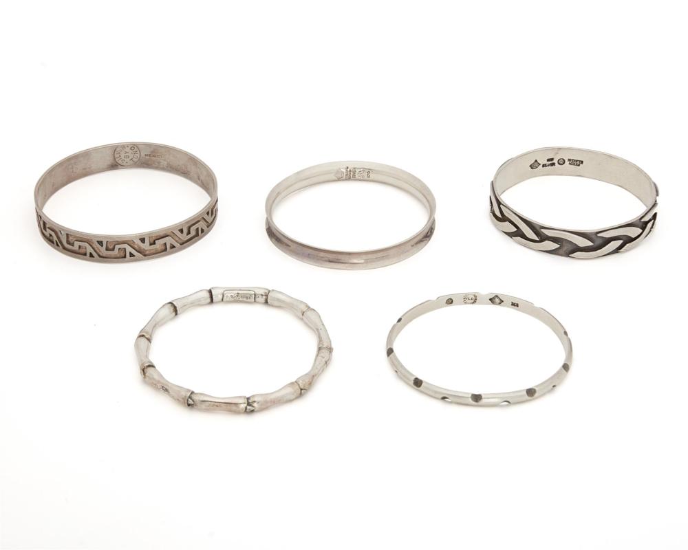 FIVE ANTONIO PINEDA SILVER BANGLE