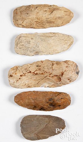 FIVE ARCHAIC STONE BLADESFive